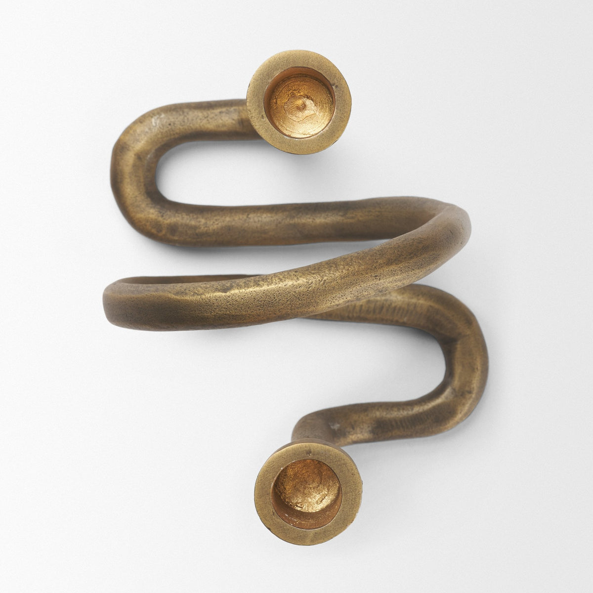 Serpens Brass Metal Narrow Candleholder