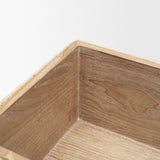Chord Woven White-Washed w/ Brass Handle Decorative Box Set from Mercana - Luna Furniture