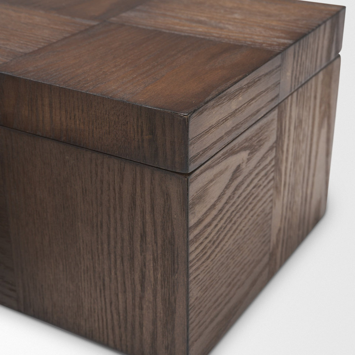 Tulum Brown Wood Parquet Decorative Box Set from Mercana - Luna Furniture