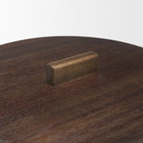 Voss Brass Metal w/ Dark Wood Lid Canister from Mercana - Luna Furniture