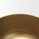 Voss Brass Metal w/ Dark Wood Lid Canister from Mercana - Luna Furniture