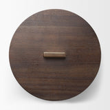 Voss Brass Metal w/ Dark Wood Lid Canister from Mercana - Luna Furniture