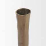 Whitlock Large Antique Brass Metal Taper Candle Holder