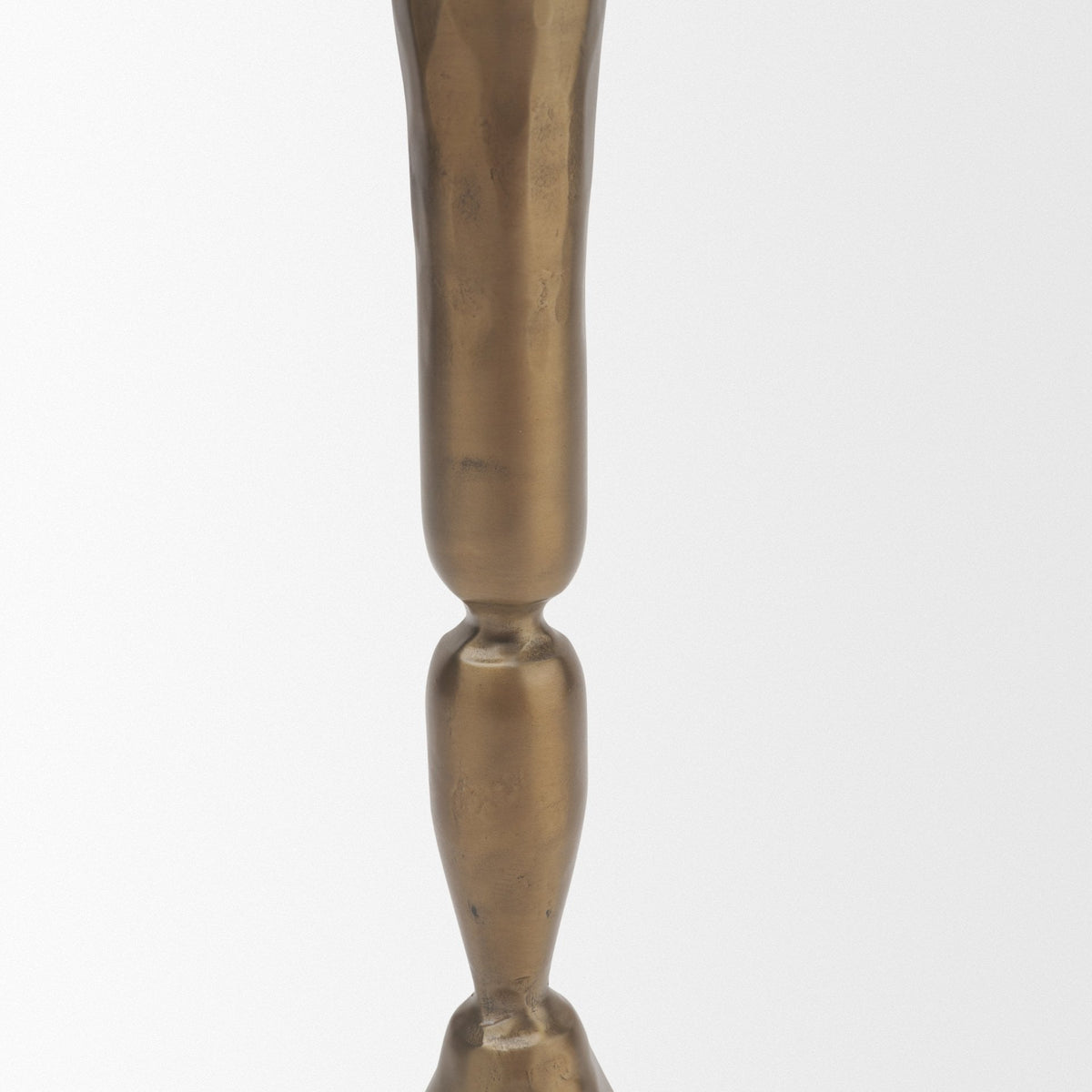 Whitlock Large Antique Brass Metal Taper Candle Holder