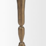 Whitlock Large Antique Brass Metal Taper Candle Holder
