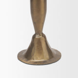 Whitlock Large Antique Brass Metal Taper Candle Holder