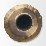 Whitlock Small Antique Brass Metal Taper Candle Holder