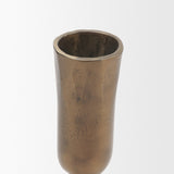 Whitlock Small Antique Brass Metal Taper Candle Holder