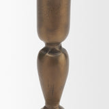 Whitlock Small Antique Brass Metal Taper Candle Holder