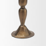 Whitlock Small Antique Brass Metal Taper Candle Holder