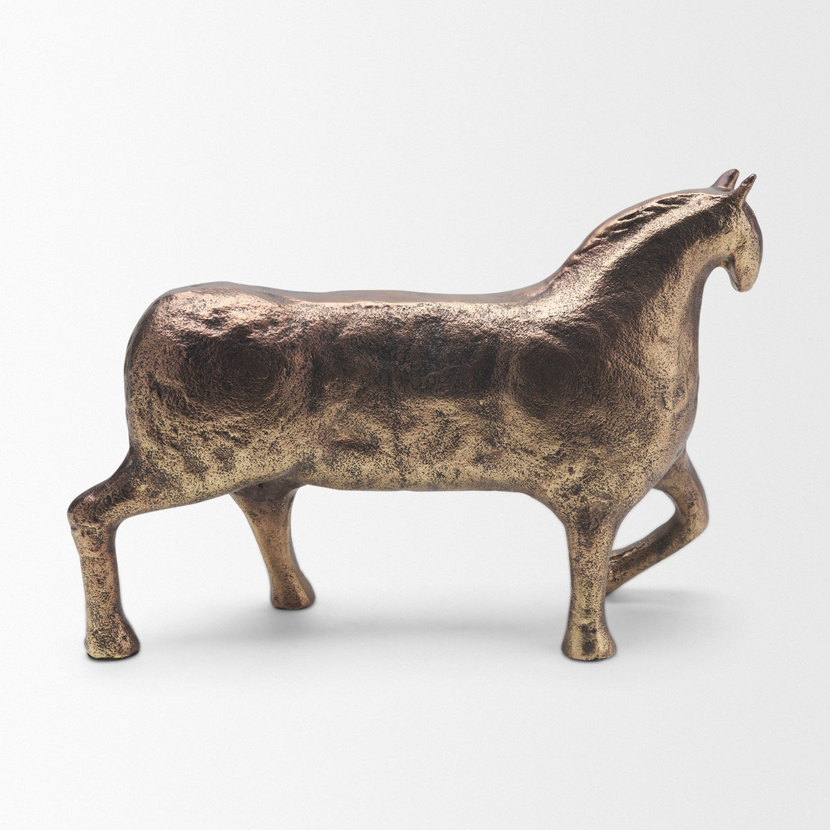 Marengo Antiqued Brass Metal Decorative Horse Object from Mercana - Luna Furniture