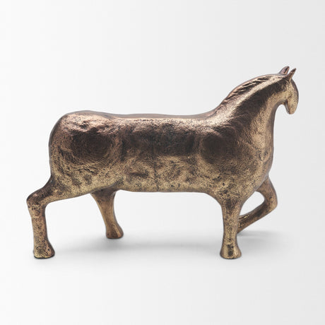 Marengo Antiqued Brass Metal Decorative Horse Object from Mercana - Luna Furniture