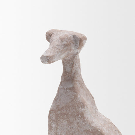 Anubis Grey Washed Metal Decorative Dog Object from Mercana - Luna Furniture