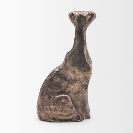 Anubis Antiqued Brass Metal Decorative Dog Object from Mercana - Luna Furniture