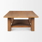 Carmel Rectangular Coffee Table | Raffia w/ Brown Wood