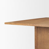 Carmel Rectangular Dining Table | 94" | Raffia w/ Brown Wood