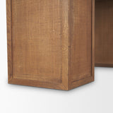 Carmel Rectangular Dining Table | 94" | Raffia w/ Brown Wood