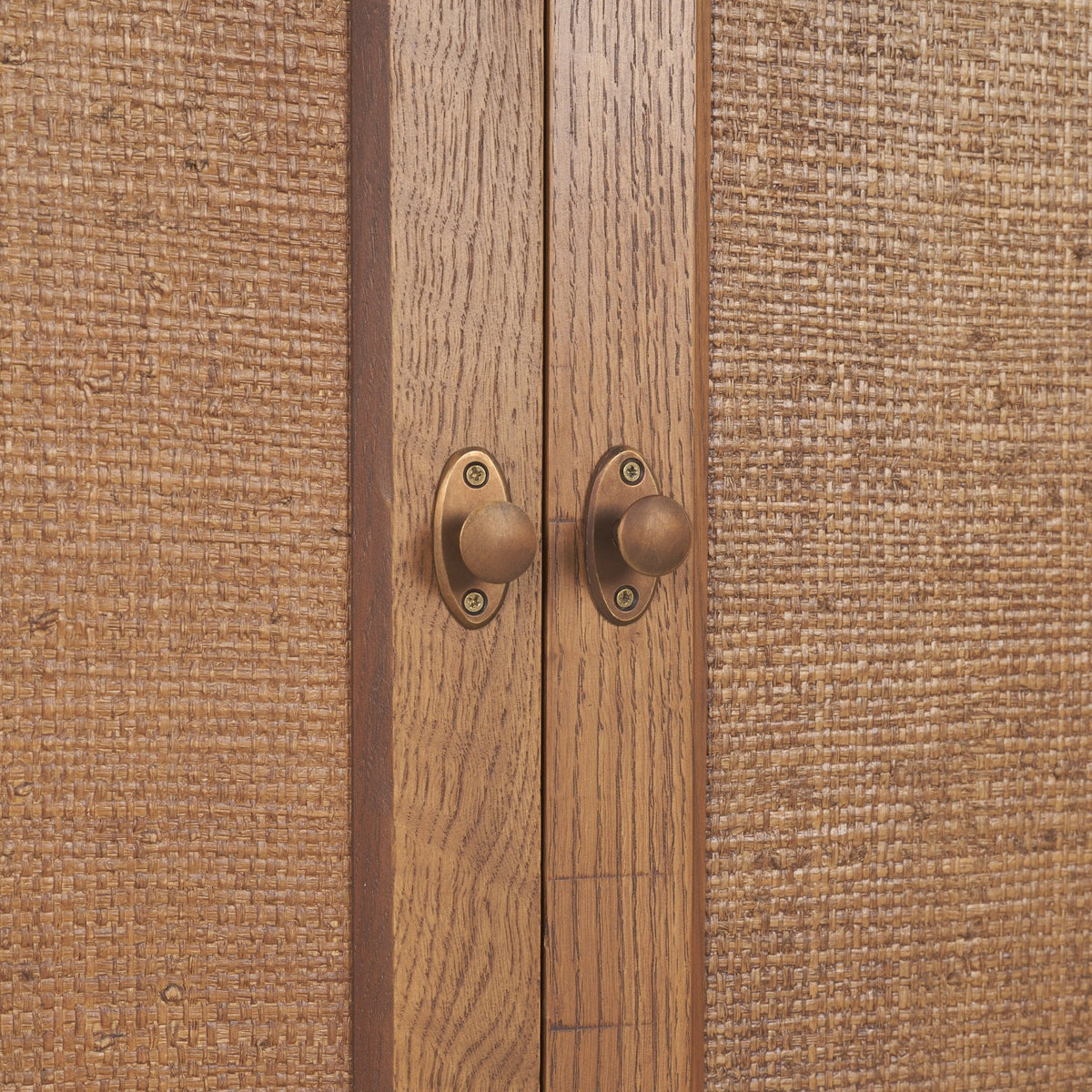 Carmel 4-Door Closed Sideboard | 82" | Raffia w/ Brown Wood from Mercana - Luna Furniture