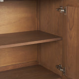 Carmel 4-Door Closed Sideboard | 82" | Raffia w/ Brown Wood from Mercana - Luna Furniture