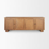 Carmel 4-Door Closed Sideboard | 82" | Raffia w/ Brown Wood from Mercana - Luna Furniture