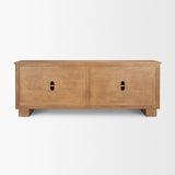 Carmel 4-Door Closed Sideboard | 82" | Raffia w/ Brown Wood from Mercana - Luna Furniture