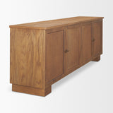 Carmel 4-Door Closed Sideboard | 82" | Raffia w/ Brown Wood from Mercana - Luna Furniture