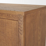 Carmel 2-Door Tall Cabinet | 78" | Raffia w/ Brown Wood from Mercana - Luna Furniture