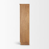 Carmel 2-Door Tall Cabinet | 78" | Raffia w/ Brown Wood from Mercana - Luna Furniture