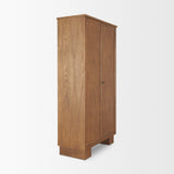 Carmel 2-Door Tall Cabinet | 78" | Raffia w/ Brown Wood from Mercana - Luna Furniture