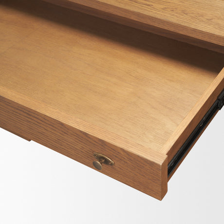 Carmel Writing Desk | Raffia w/ Brown Wood from Mercana - Luna Furniture