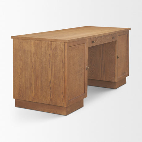 Carmel Writing Desk | Raffia w/ Brown Wood from Mercana - Luna Furniture