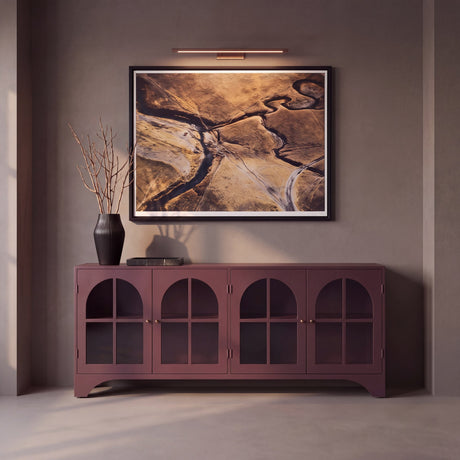 Patine Wide Matte Black Metal Fluted Decorative Vase from Mercana - Luna Furniture