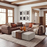 Warner Channel 3 Piece Sofa Set w/S Corner Piece w/Back Cushions from Mercana - Luna Furniture