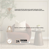 Hudson Burgundy Fabric Upholstered Swivel Chair from Mercana - Luna Furniture