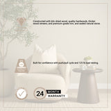 Hudson Oatmeal Fabric Upholstered Chair from Mercana - Luna Furniture