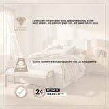 Solene Queen Upholstered Bedframe w/ Footbed | Curved Headboard | Oatmeal Fabric from Mercana - Luna Furniture