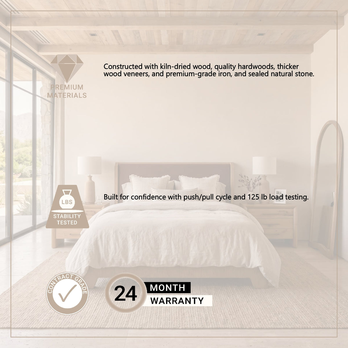 Holden Queen Upholstered Bedframe | Shelter Headboard | Burgundy Performance Fabric from Mercana - Luna Furniture