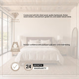 Holden Queen Upholstered Bedframe | Shelter Headboard | Burgundy Performance Fabric from Mercana - Luna Furniture
