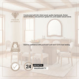 Carmel Rectangular Dining Table | 94" | Raffia w/ Brown Wood