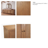 Carmel 4-Door Closed Sideboard | 82" | Raffia w/ Brown Wood from Mercana - Luna Furniture