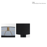 Aura Gray-Black Marble w/ Brass Table Lamp