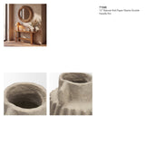 Jiya 12" Natural Ardi Paper Mache Double Handle Pot from Mercana - Luna Furniture