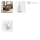 Pera Large White Marble Pear Decorative Object