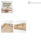 Strata Fluted White-Washed Wooden Decortative Tray