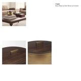 Voss Brass Metal w/ Dark Wood Lid Canister from Mercana - Luna Furniture