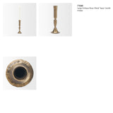 Whitlock Large Antique Brass Metal Taper Candle Holder
