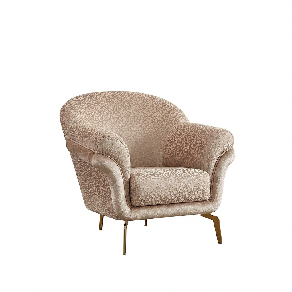 Versace Chair in Cream from Furnia - Luna Furniture