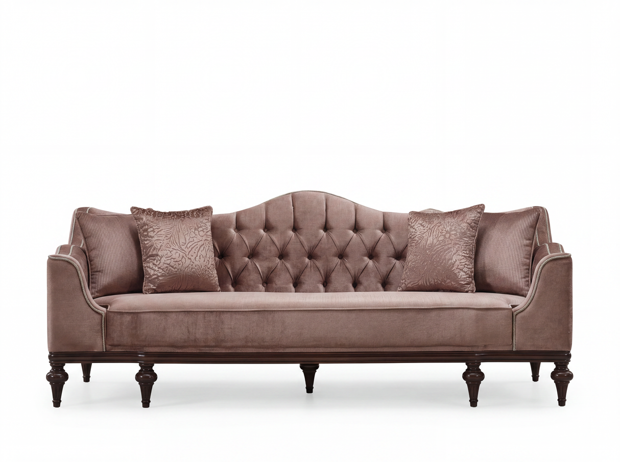 Zumrut Stationary Sofa in Light Brown from Furnia - Luna Furniture
