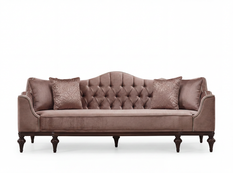 Zumrut Stationary Sofa in Light Brown from Furnia - Luna Furniture