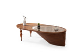 033 Walnut/Gold Coffee Table from Nova Furniture - Luna Furniture